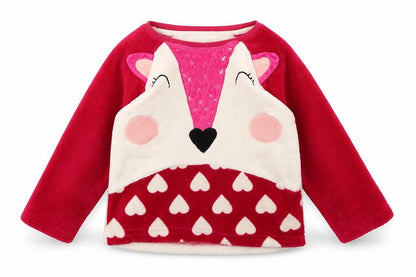 GIRLS Girls Multicoloured Animal Print  Top Pyjama Top Size 10-11 Years