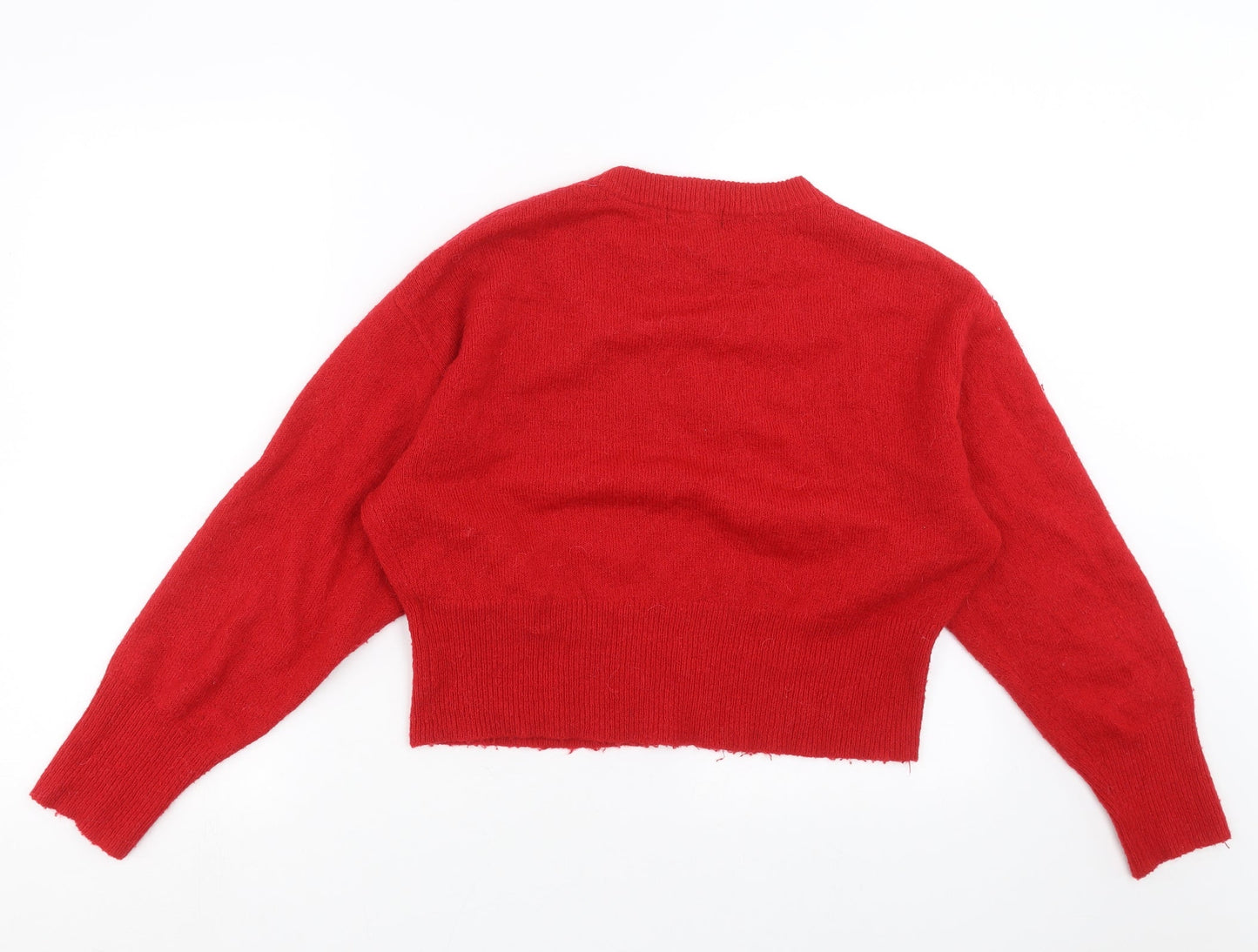 Womens UK Size M New Look Red Pullover Jumper