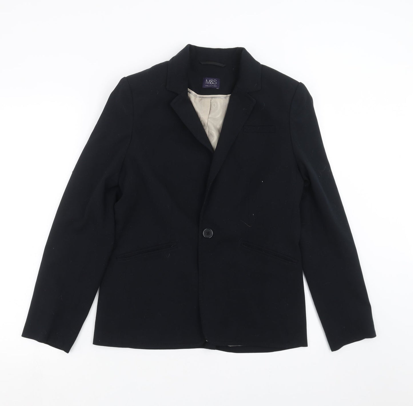 Womens UK Size 10 Marks and Spencer Regular Black Suit Jacket