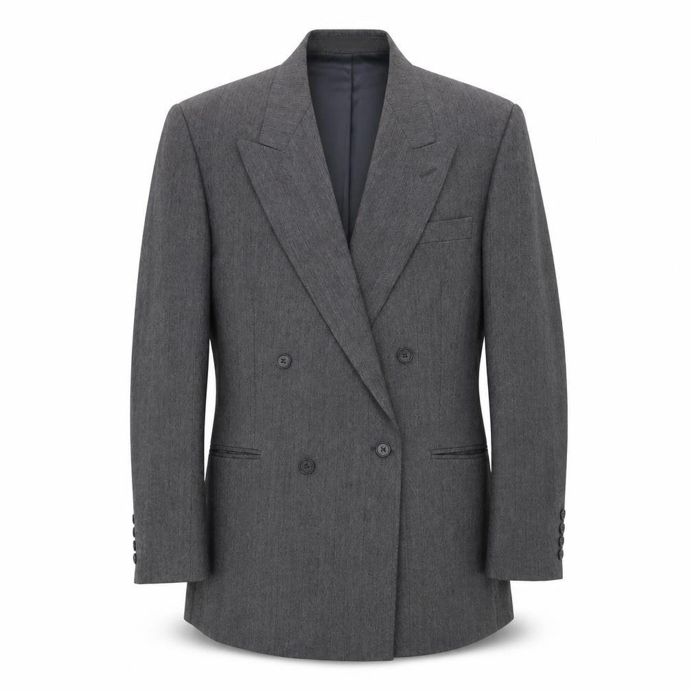 Preworn Mens Grey Herringbone  Jacket Suit Jacket Size 40