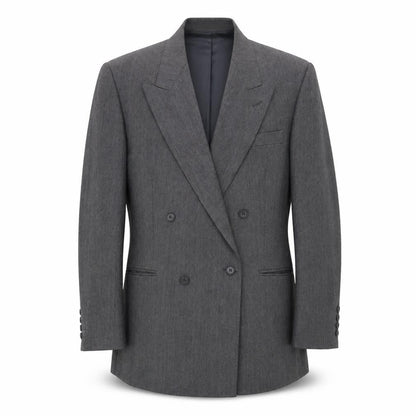 Preworn Mens Grey Herringbone  Jacket Suit Jacket Size 40