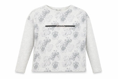 Peacocks Womens Grey Floral  Pullover Sweatshirt Size 16
