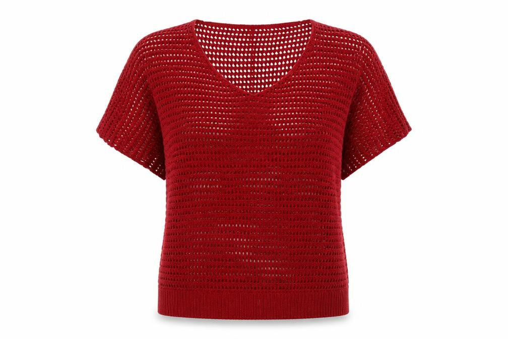 Womens UK Size 10 IZABEL Red Pullover Jumper