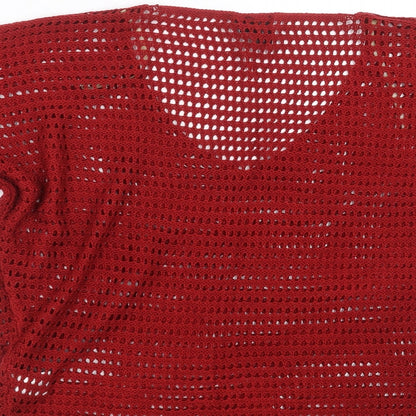 Womens UK Size 10 IZABEL Red Pullover Jumper