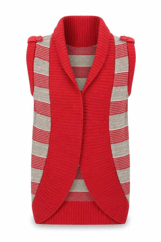 Womens UK Size S AX Paris Red Cardigan Jumper