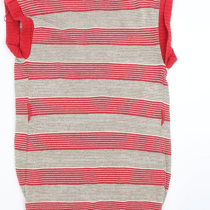 AX Paris Womens Red Striped  Cardigan Jumper Size S