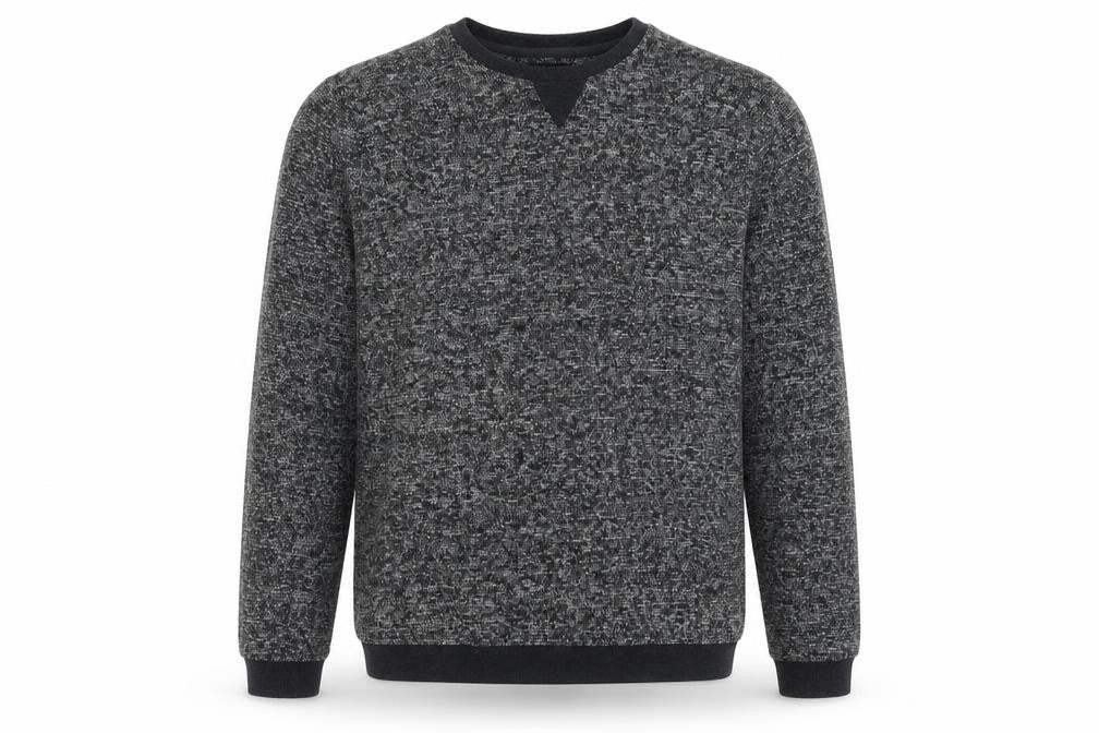 Front view of ACW men’s grey pullover sweatshirt, size M