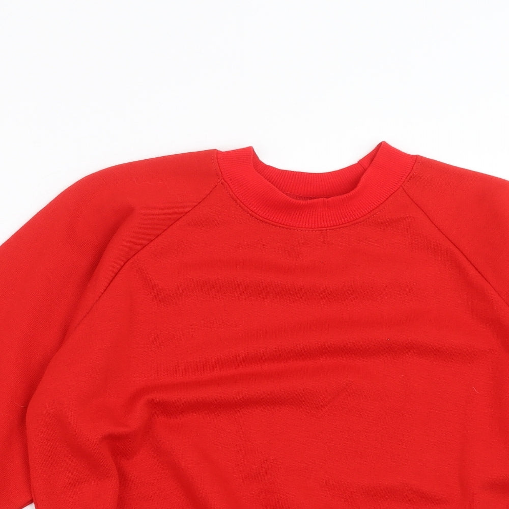 Back to School Boys Red   Pullover Sweatshirt Size M