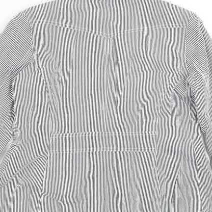 New Look Womens Blue Striped  Jacket Blazer Size 12