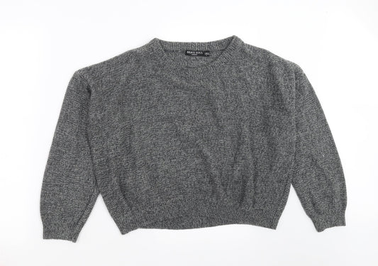 Brave Soul Womens Grey  Knit Pullover Jumper Size L