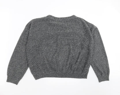 Brave Soul Womens Grey  Knit Pullover Jumper Size L