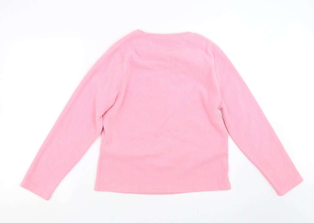 Nightwear Essentials Womens Pink Solid  Top Pyjama Top Size 10  - owl