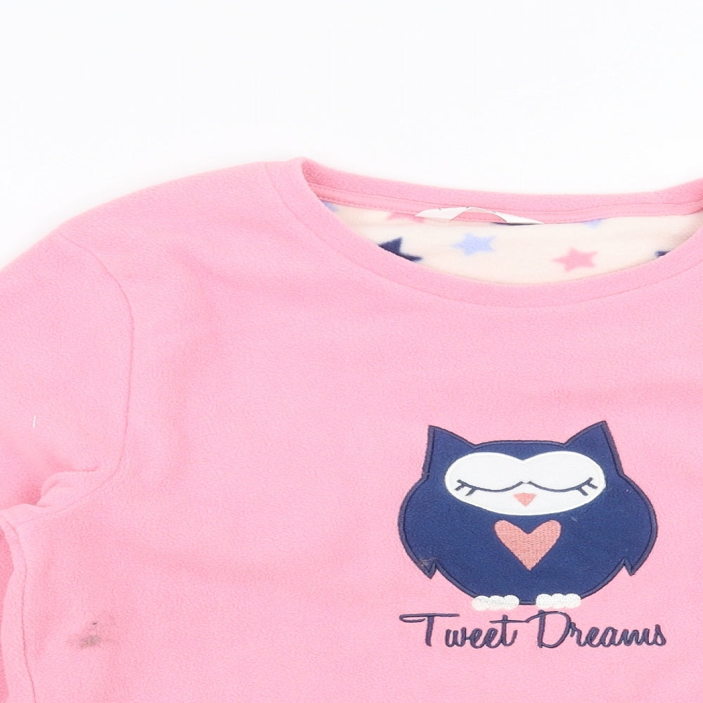 Nightwear Essentials Womens Pink Solid  Top Pyjama Top Size 10  - owl