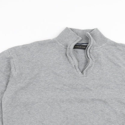 Aspen & Court Mens Grey  Knit Pullover Jumper Size M