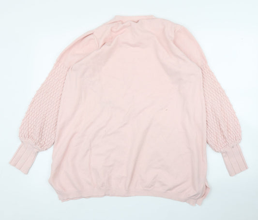 Love My Fashion Womens Pink   Pullover Jumper Size L