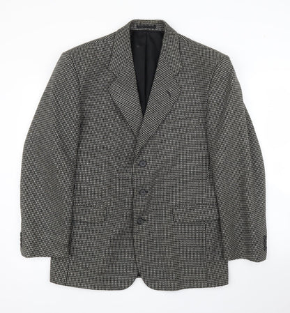 Fosters Mens Black   Jacket Suit Jacket Size 40