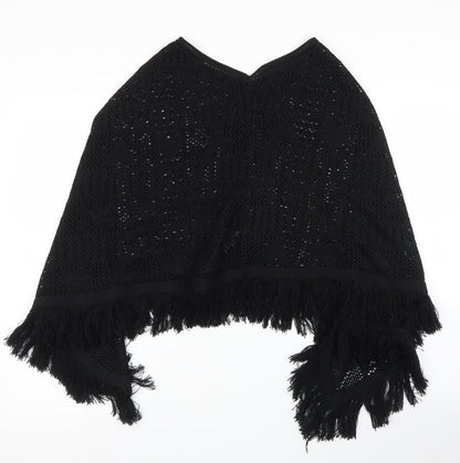 Preworn Womens Black   Pullover Jumper Size 8  - Poncho