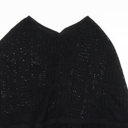 Preworn Womens Black   Pullover Jumper Size 8  - Poncho
