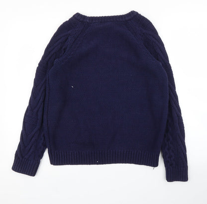 Monki Mens Blue   Pullover Jumper Size S