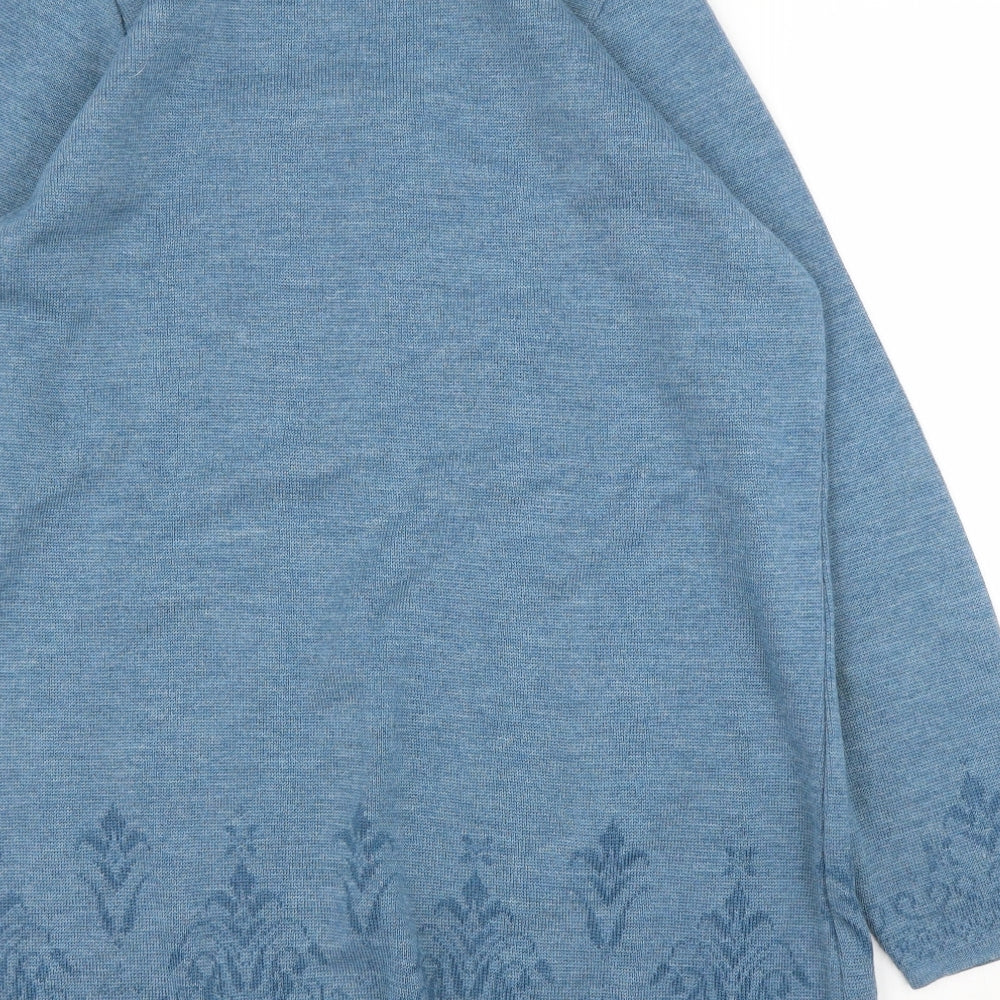 Womens UK Size 12 Preworn Blue Cardigan Jumper