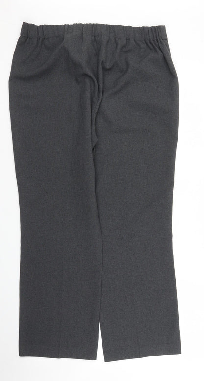 Womens UK Size 14 Preworn Regular Fit  Grey Trousers