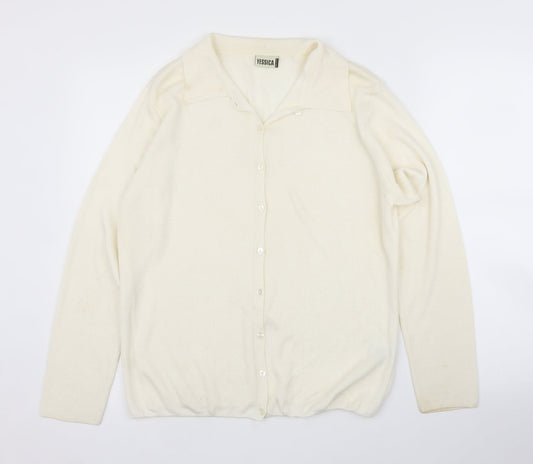 C&A Womens Ivory   Cardigan Jumper Size M