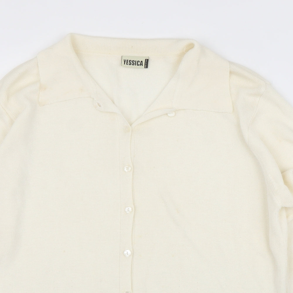 C&A Womens Ivory   Cardigan Jumper Size M