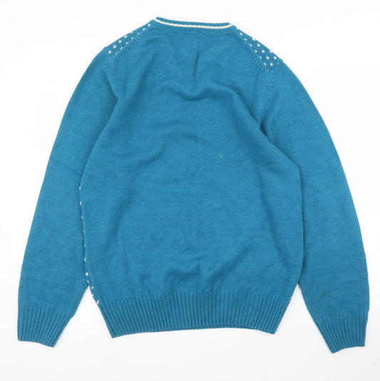Womens UK Size L Topshop Blue Pullover Jumper