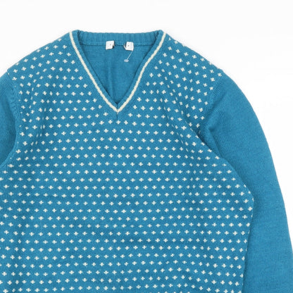Womens UK Size L Topshop Blue Pullover Jumper