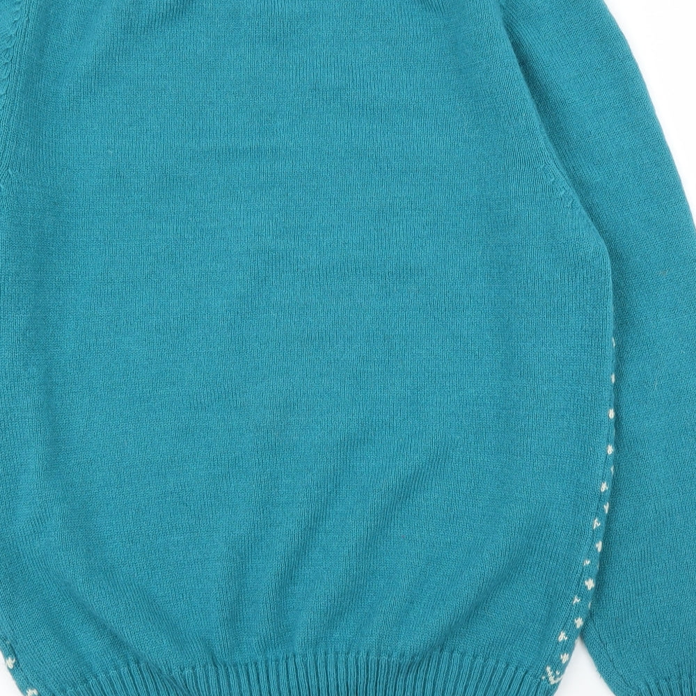 Womens UK Size L Topshop Blue Pullover Jumper
