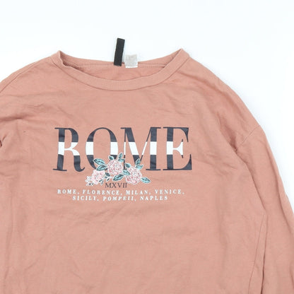 Womens UK Size XS H&M Pink Pullover Jumper