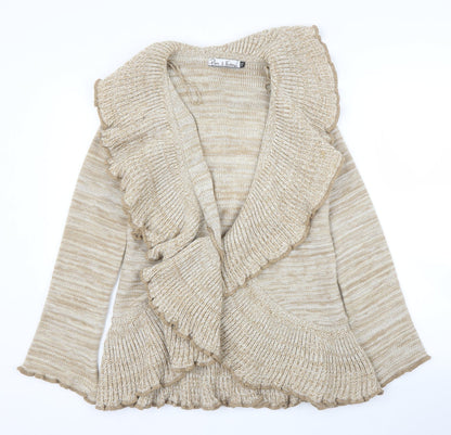 Womens UK Size M Pure & Natural Beige Cardigan Jumper