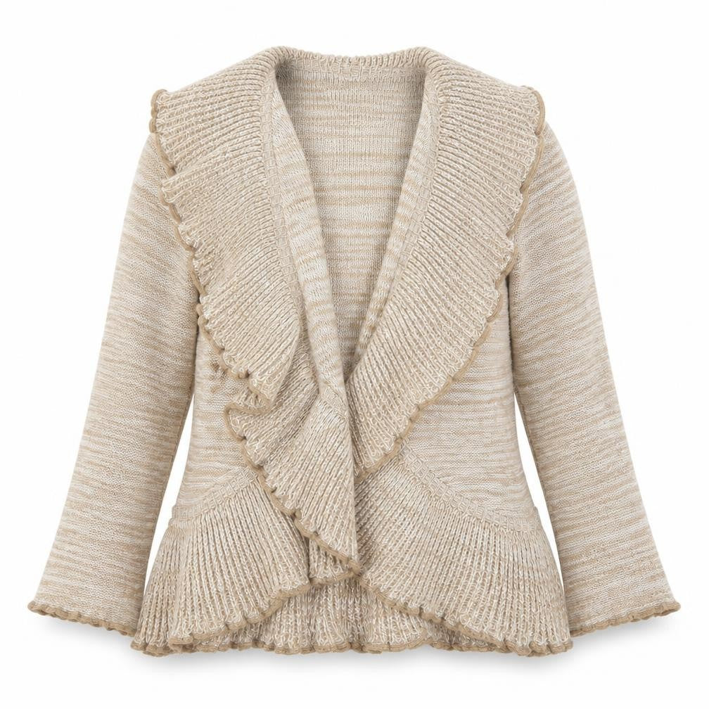 Womens UK Size M Pure & Natural Beige Cardigan Jumper