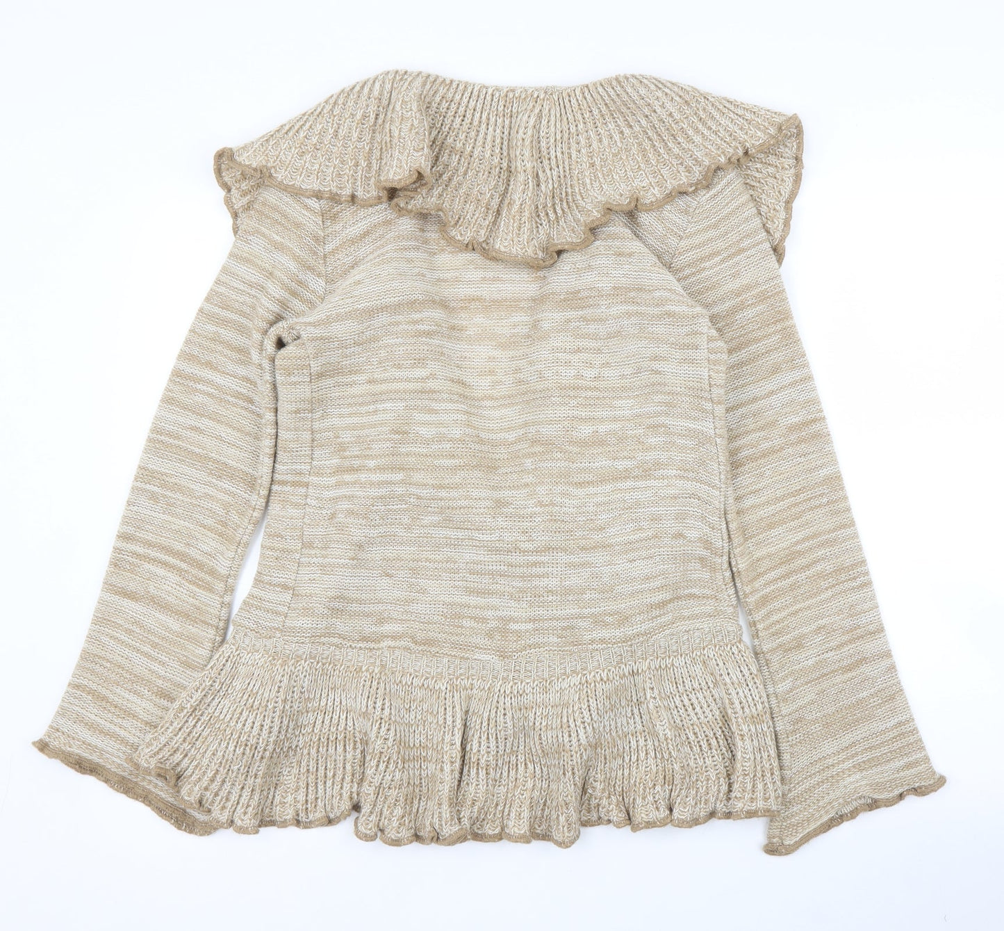 Womens UK Size M Pure & Natural Beige Cardigan Jumper