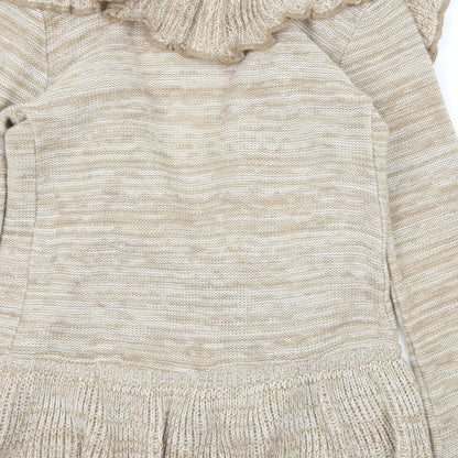 Womens UK Size M Pure & Natural Beige Cardigan Jumper