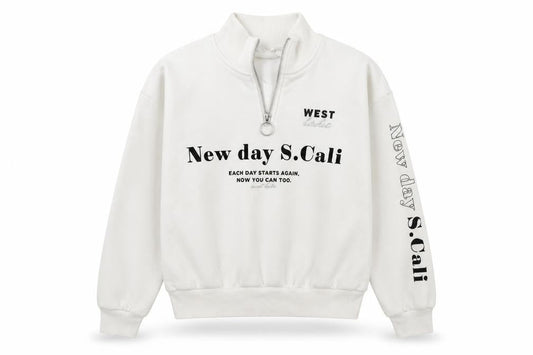 H&M Girls White   Henley Jumper Size 9-10 Years