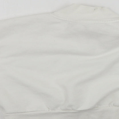 H&M Girls White   Henley Jumper Size 9-10 Years