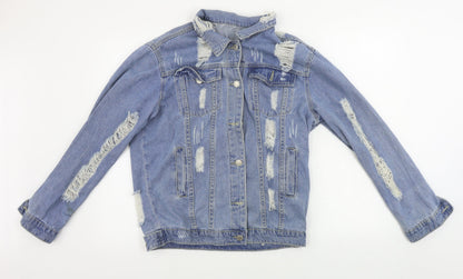 Womens UK Size L Preworn Blue Jacket
