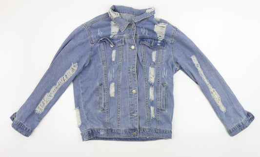 Womens UK Size L Preworn Blue Jacket