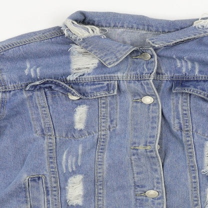 Womens UK Size L Preworn Blue Jacket