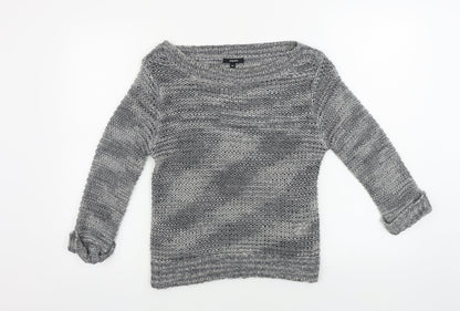 Womens UK Size 10 Papaya Grey Pullover Jumper