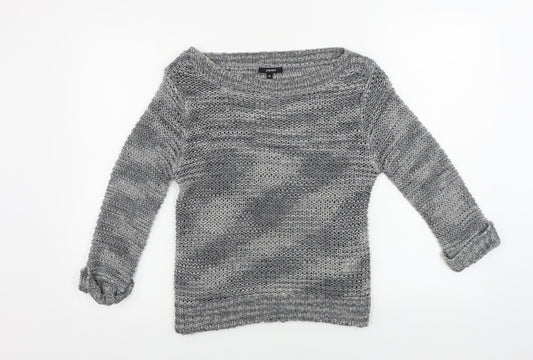 Womens UK Size 10 Papaya Grey Pullover Jumper