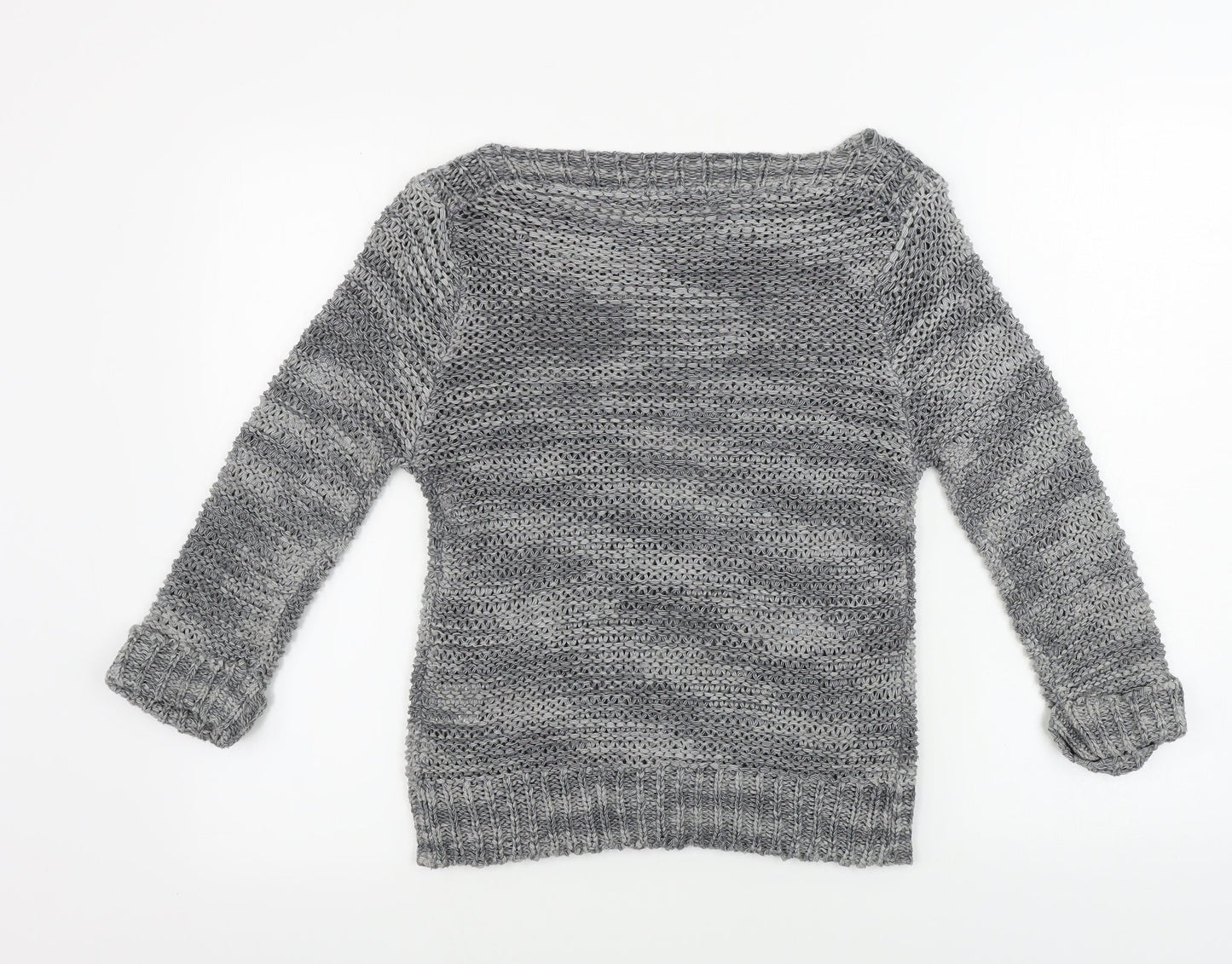 Womens UK Size 10 Papaya Grey Pullover Jumper
