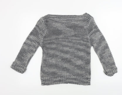 Womens UK Size 10 Papaya Grey Pullover Jumper
