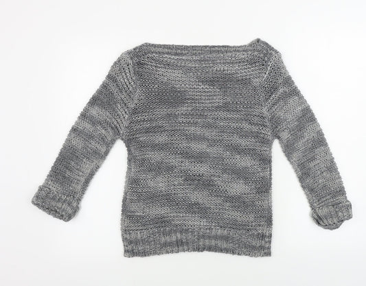 Womens UK Size 10 Papaya Grey Pullover Jumper