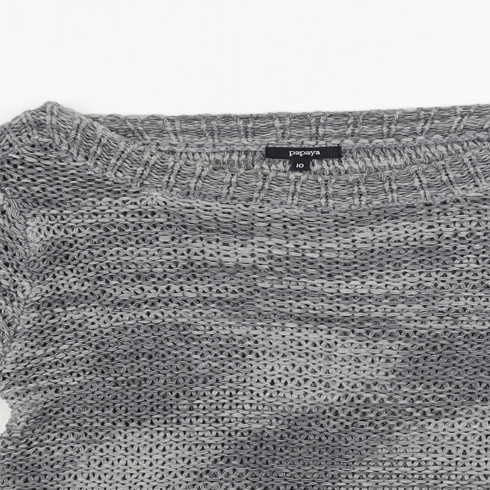 Womens UK Size 10 Papaya Grey Pullover Jumper