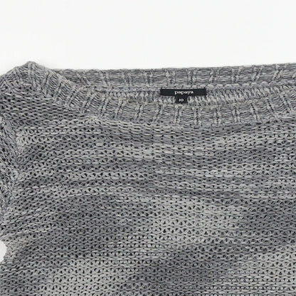 Womens UK Size 10 Papaya Grey Pullover Jumper
