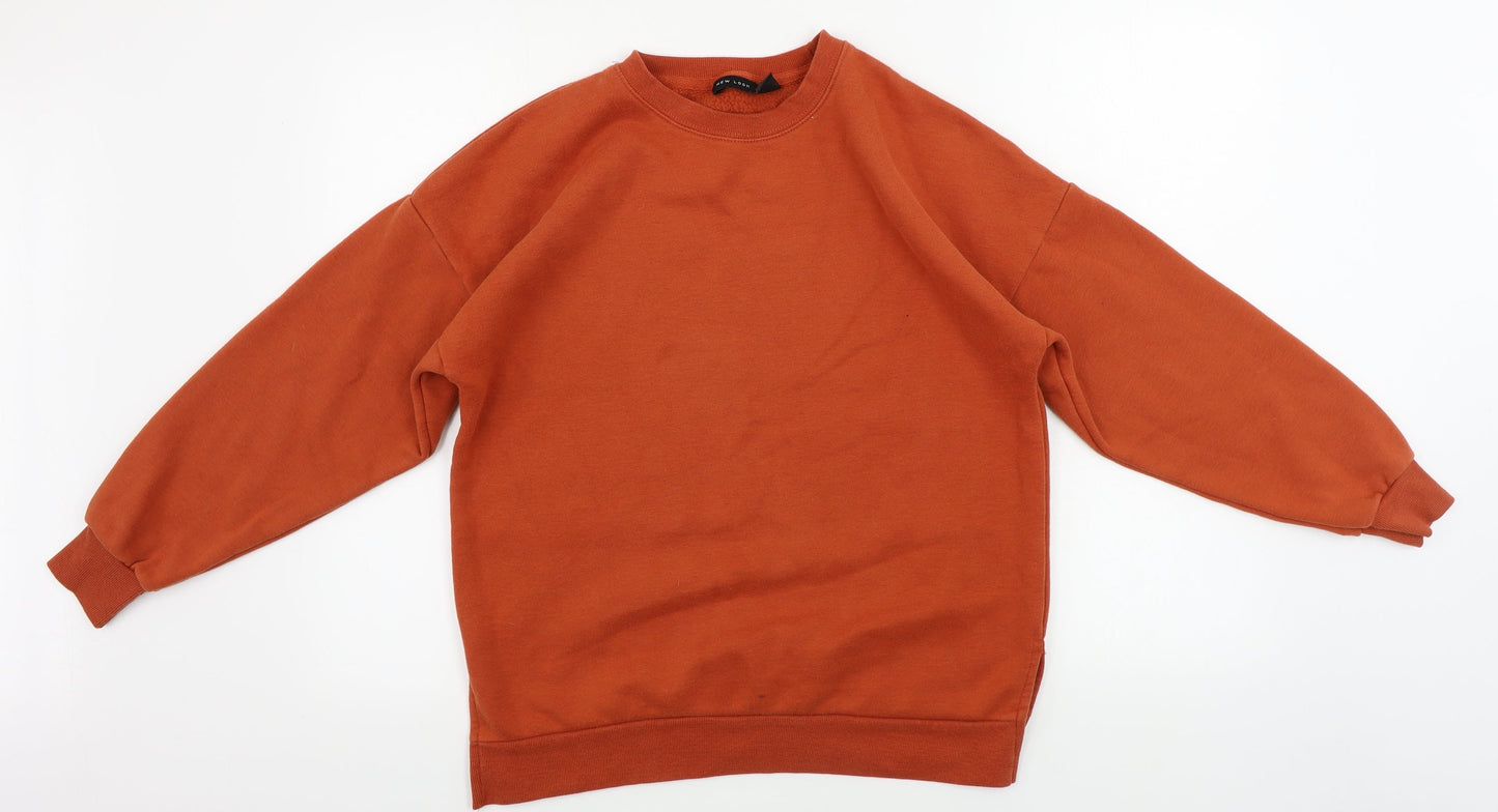 Womens UK Size 10 New Look Orange Pullover Jumper
