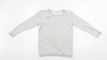 H&M  Girls Grey   Pullover Jumper Size 10-11 Years  - glitter star pattern
