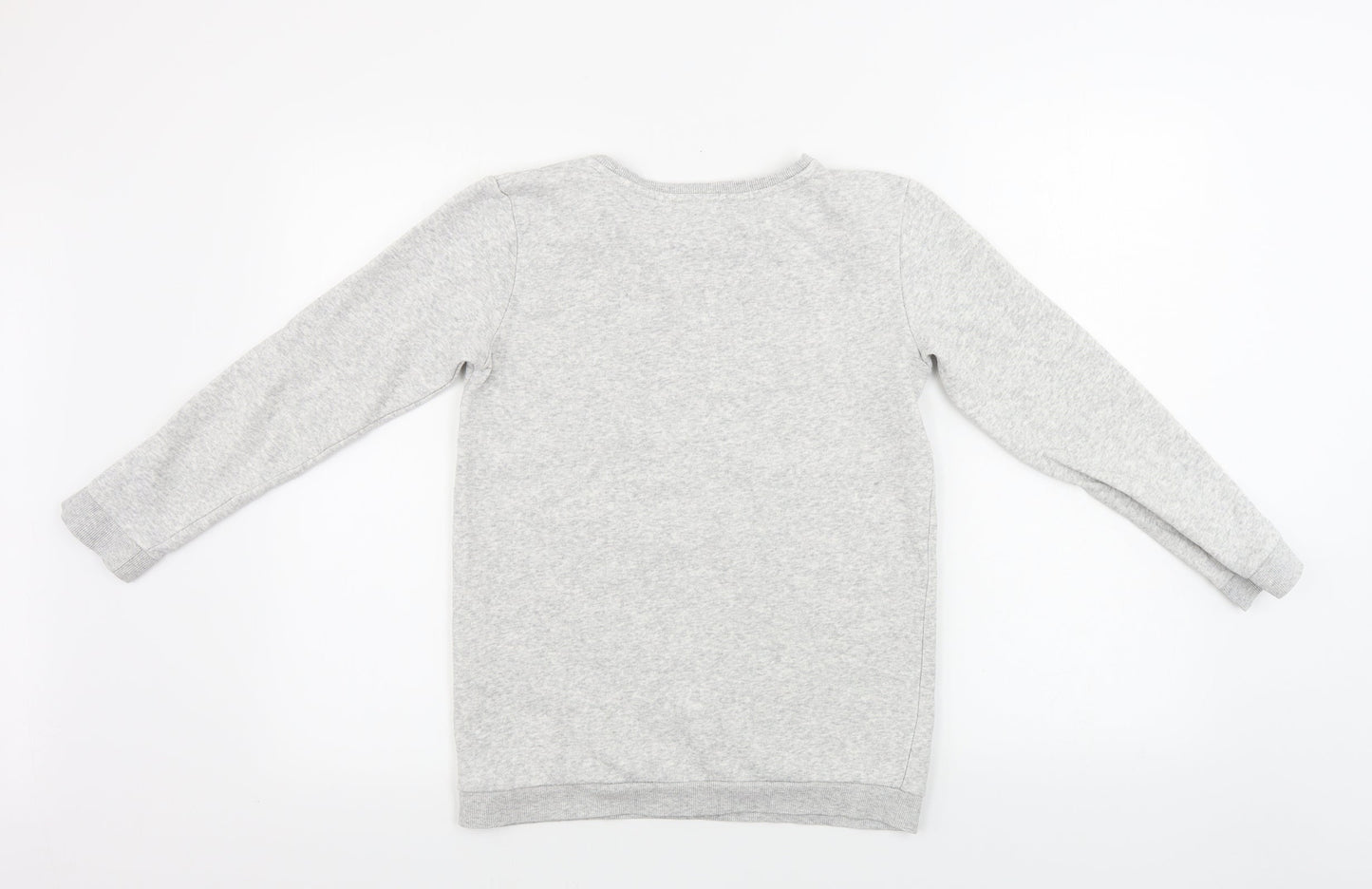 H&M  Girls Grey   Pullover Jumper Size 10-11 Years  - glitter star pattern